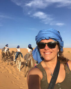 Taryn Daley in the desert, Sarasota Travel Agent