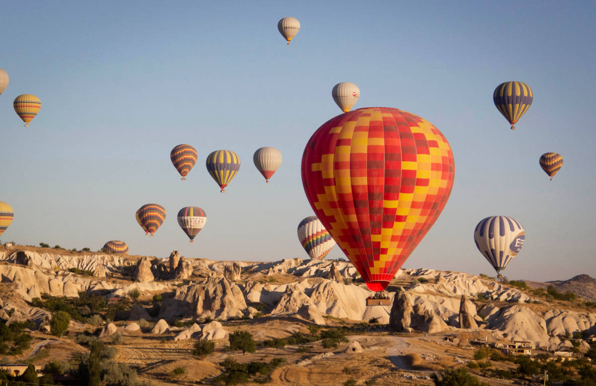 Hot air Balloons flying in the sky, Sarasota Travel Agent