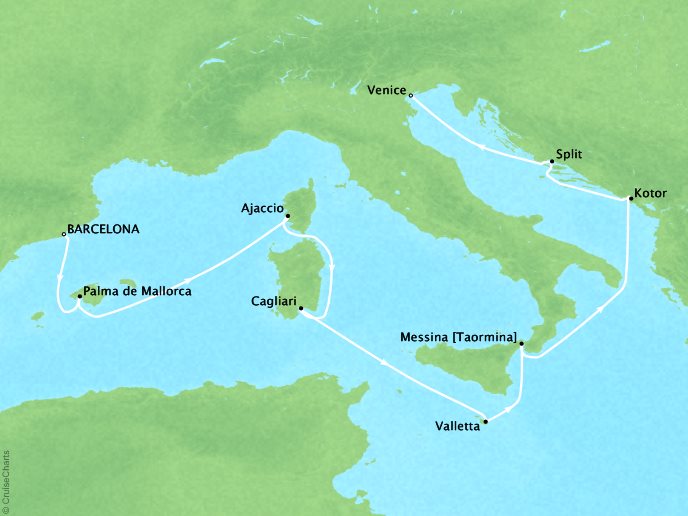 Western Mediterranean Cruise itinerary - Sarasota Travel Agent