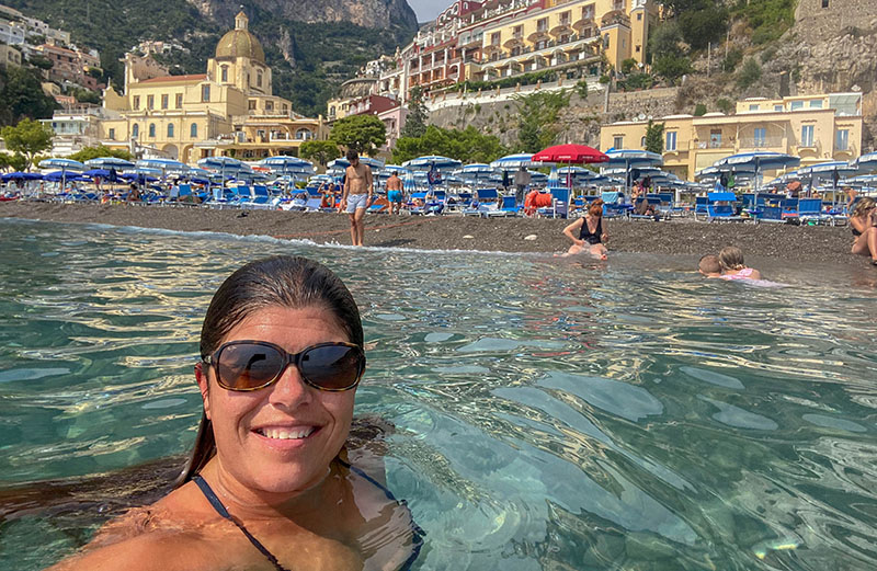 Positano Beach Swimming - Sarasota Travel Agent