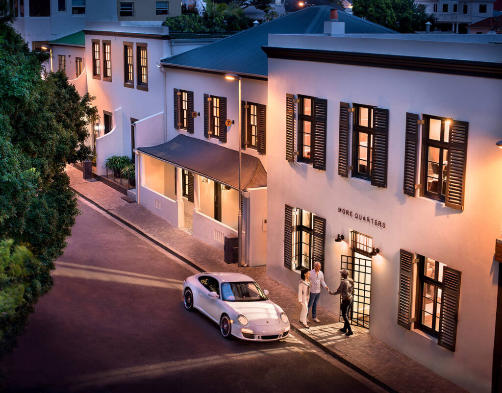 The More Quarters Apartment Hotel beautifully combines the benefits of a hotel with the independence of a luxury apartment. It is conveniently located amidst the popular restaurants, cafes and shops of Kloof Street — an area often referred to as the ‘heart of Cape Town’ by the locals.