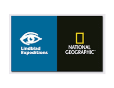 Logos of Lindblad Expeditions and National Geographic side by side.