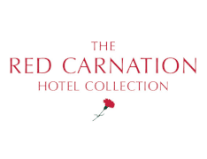 Logo of The Red Carnation Hotel Collection with a red carnation graphic.
